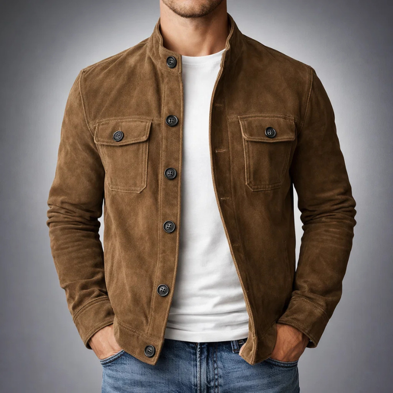 Men's classic everyday jacket in a versatile design, perfect for casual wear & comfortable layering.