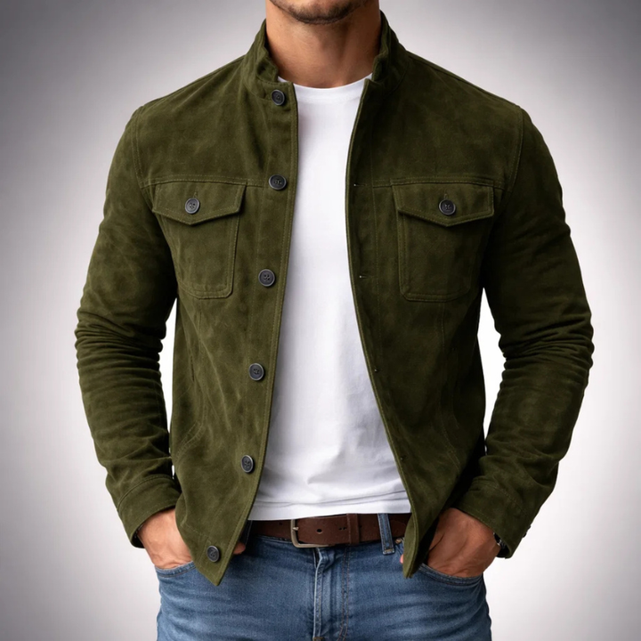 Comfortable men's brown everyday jacket, a versatile & classic outerwear piece for casual style.