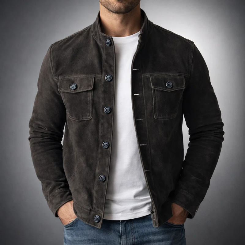 Versatile men's classic everyday jacket, designed for comfort & stylish casual layering.