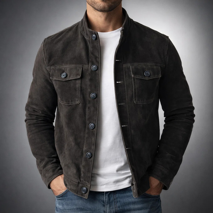 Versatile men's classic everyday jacket, designed for comfort & stylish casual layering.