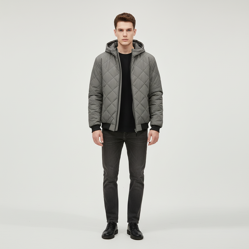 Men's weatherproof autumn jacket, insulated for warmth, in a versatile classic fit