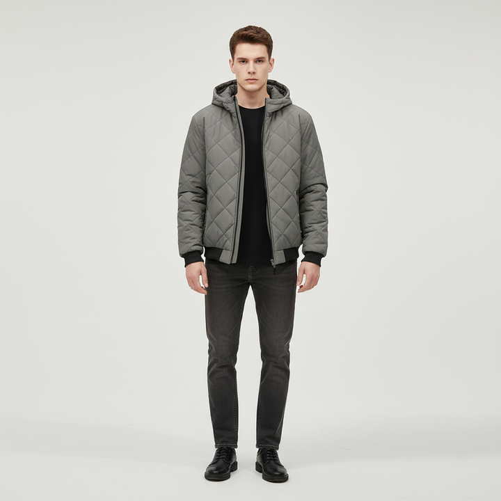 Men's weatherproof autumn jacket, insulated for warmth, in a versatile classic fit