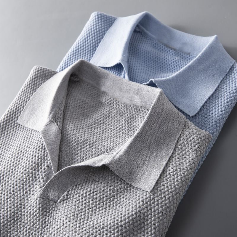 Classic men's short sleeve polo shirt, a comfortable summer top for everyday casual wear & style.