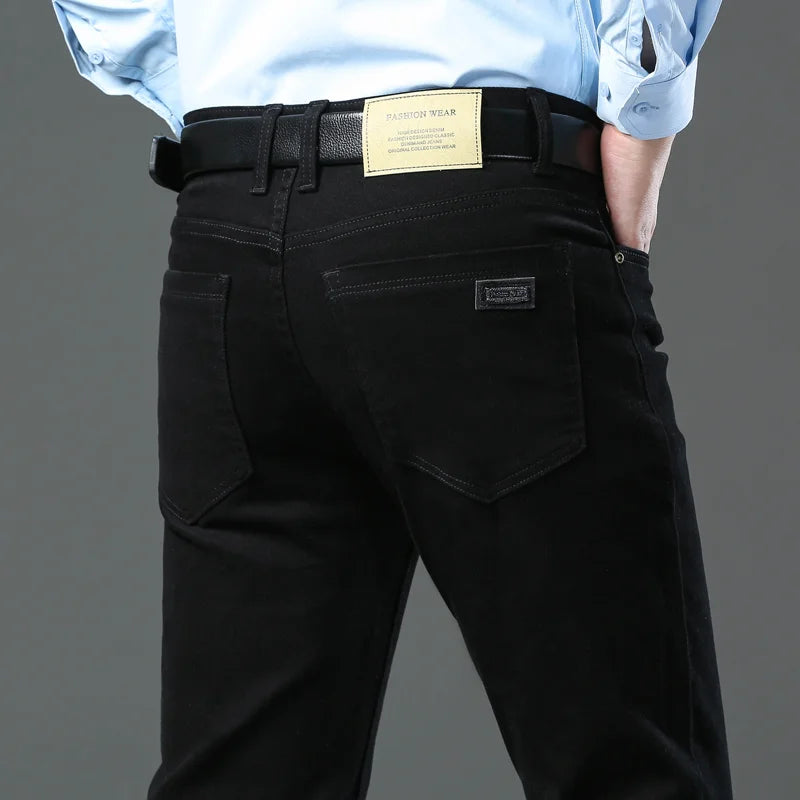 Man in classic fit pants paired with a shirt, styled for professional office wear & comfort.