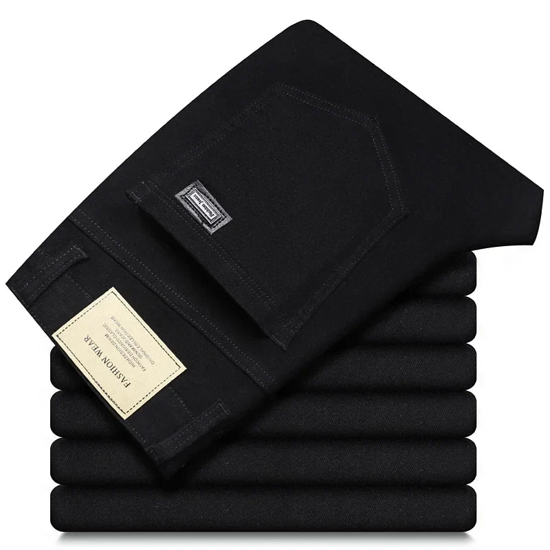 Man in comfortable classic fit pants, styled for relaxed everyday wear and casual fashion.