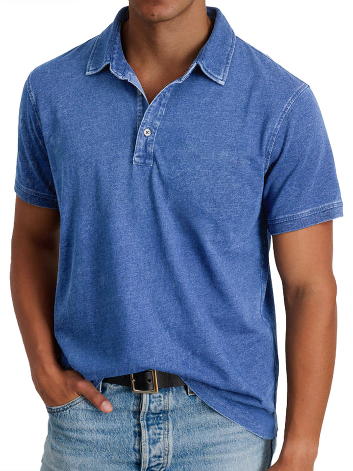 Men's classic fit polo shirt, short sleeve, button down, perfect for smart casual and everyday wear.
