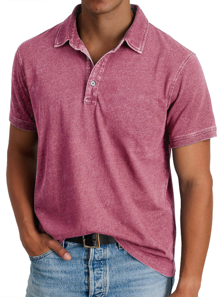 Timeless men's polo shirt, relaxed classic fit, button down style, ideal for summer and everyday comfort.