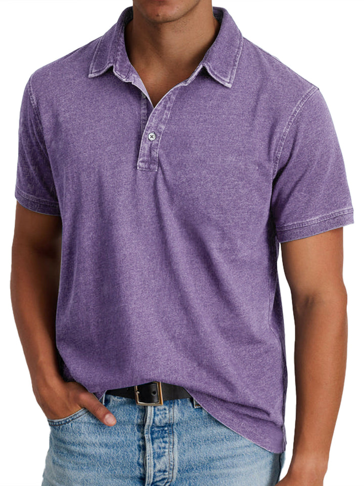 Men's classic fit short sleeve polo shirt, a comfortable and stylish casual top for everyday fashion.