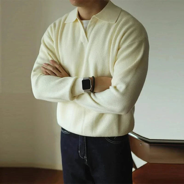 Comfortable & breathable men's soft knit polo shirt in a timeless classic fit.