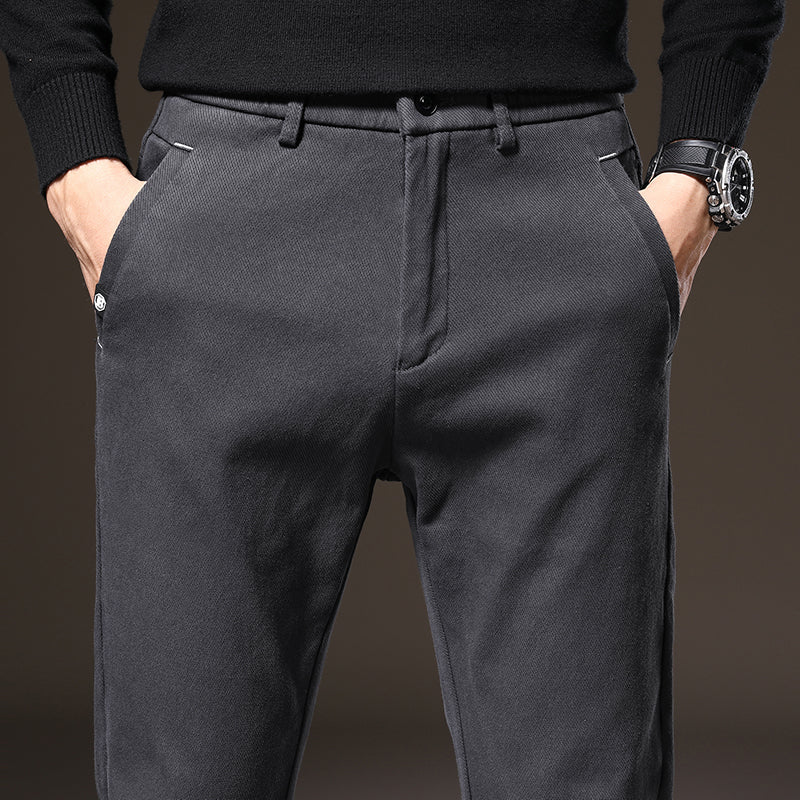 Men's comfortable classic fit pants, stretch material for ease of movement, perfect for daily wear.