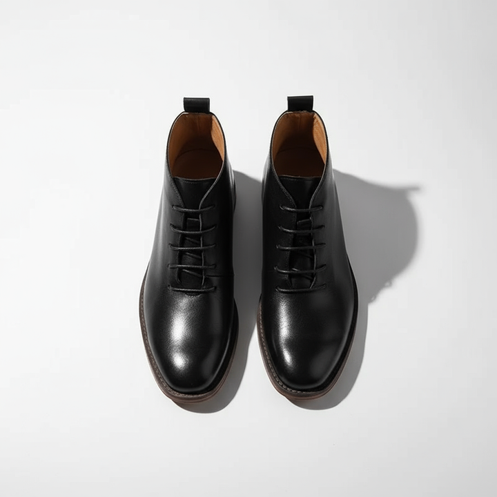 Men's durable brown full-grain leather Redwood boots, classic footwear designed for lasting wear.