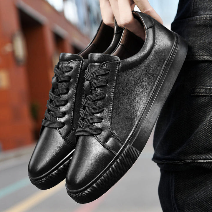 Classic genuine leather men's dress shoes, offering timeless style and superior comfort for any occasion.