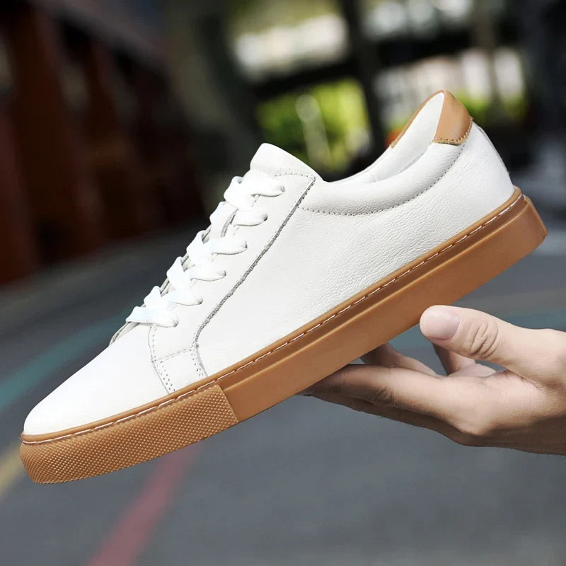 Comfortable men's leather shoes with classic design. Durable, anti-slip sole for all-day wear & style.