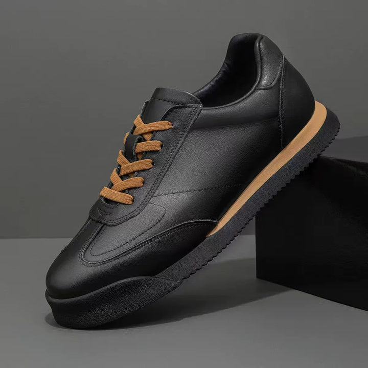 Refined men's classic leather sneakers, perfect for elevated casual & everyday fashion.