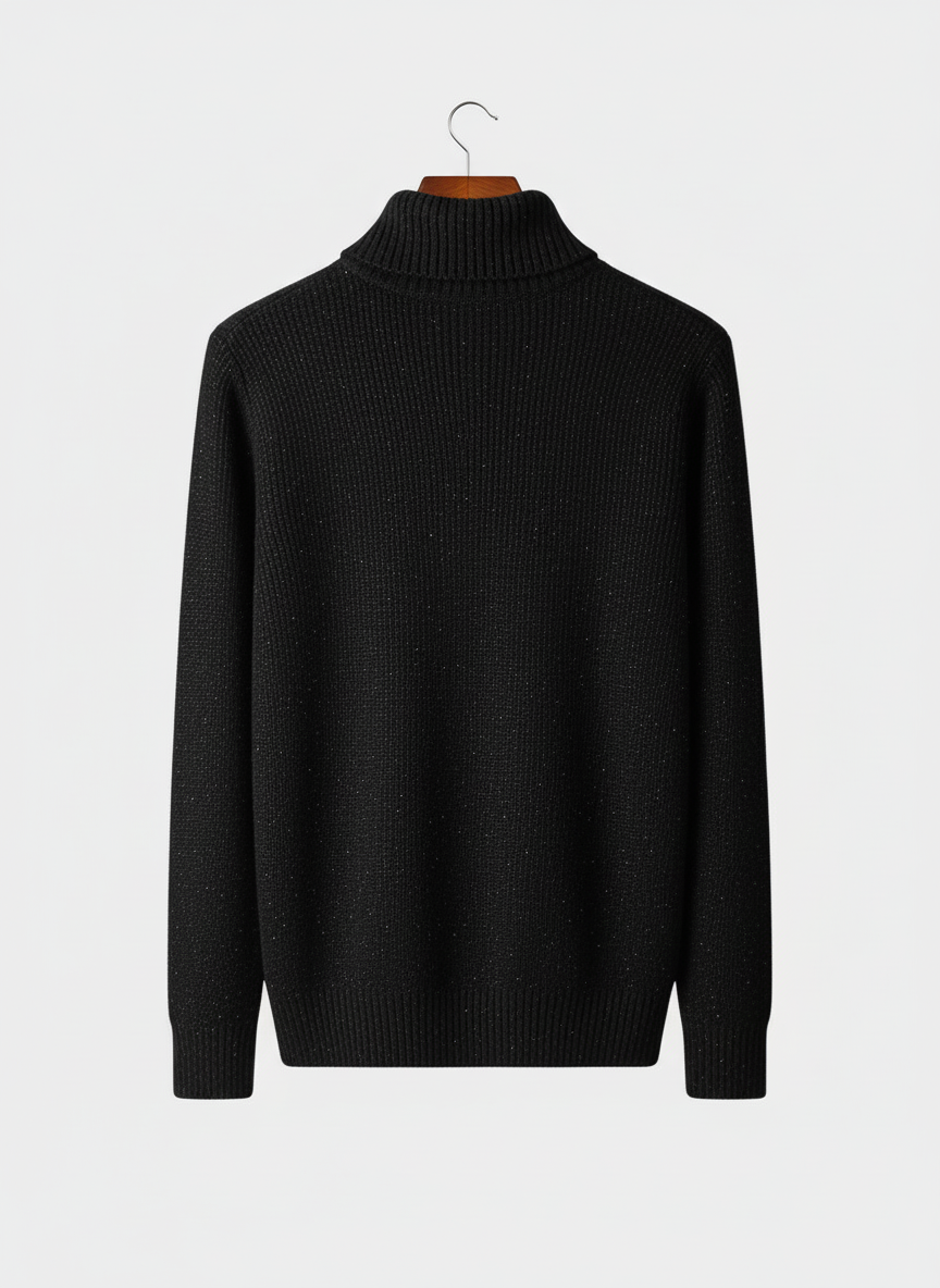 Comfortable men's half-zip cable knit sweater. Versatile for casual or smart casual looks in autumn & winter.
