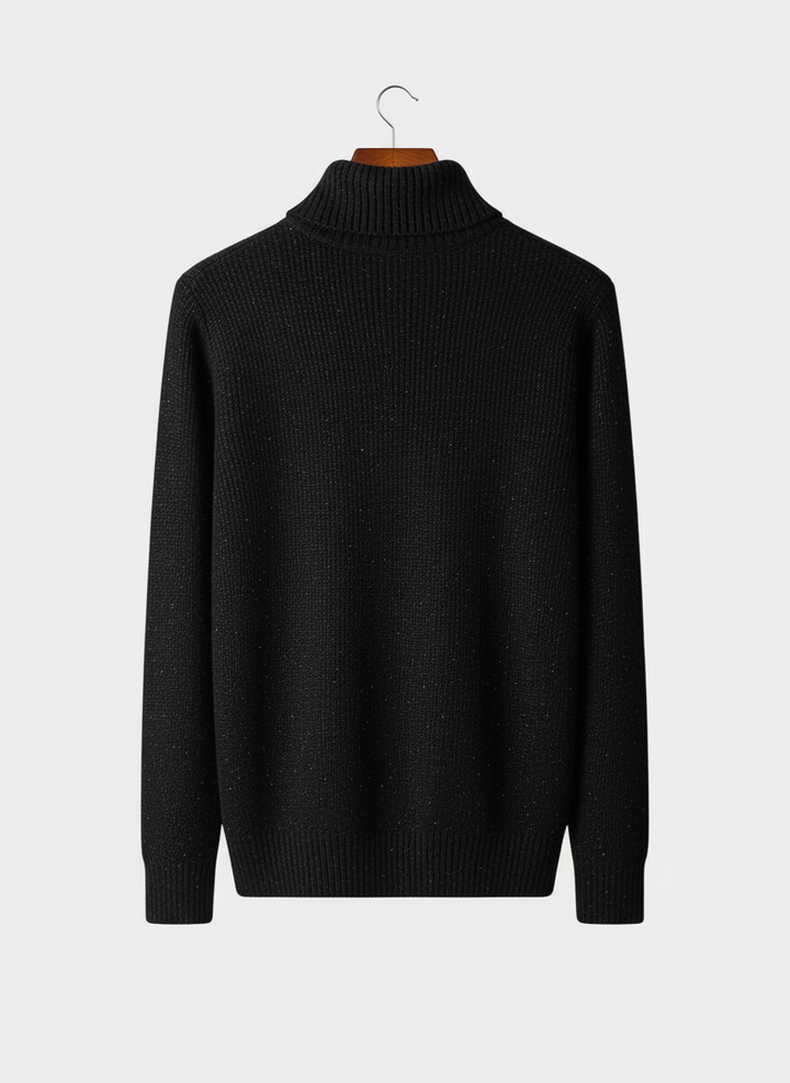 Comfortable men's half-zip cable knit sweater. Versatile for casual or smart casual looks in autumn & winter.