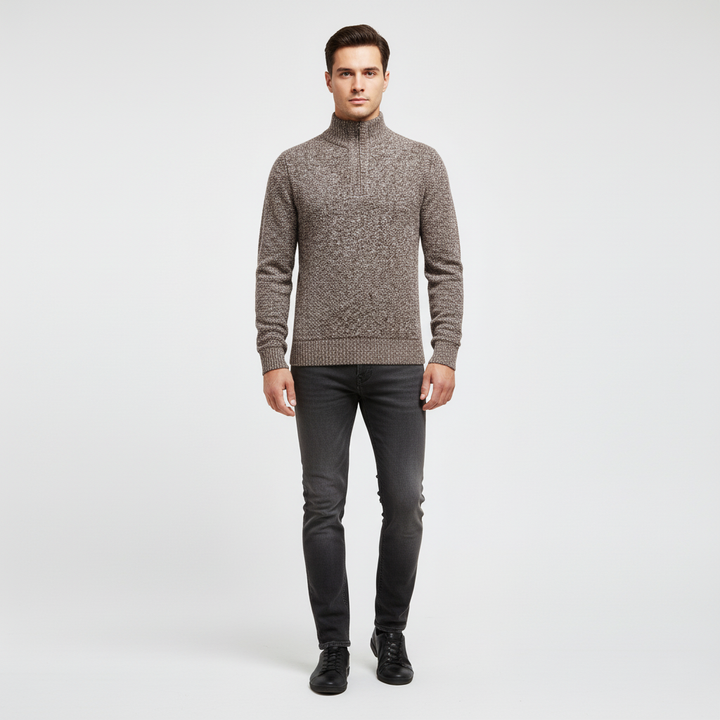 Daniel men's long-sleeve half-zip pullover sweater, a versatile cottonblend top for everyday wear