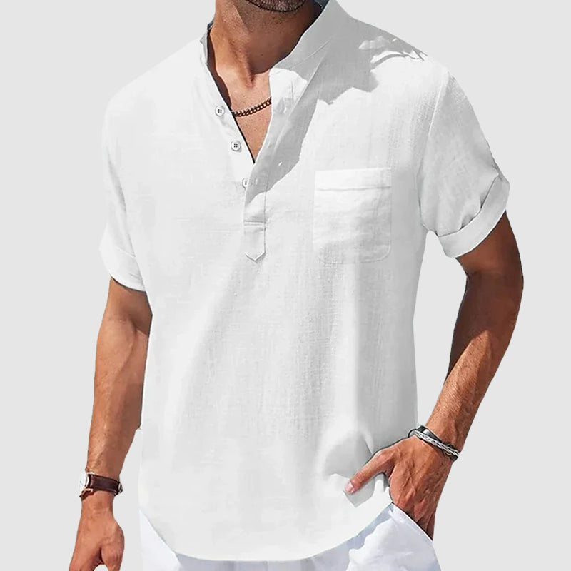 Casual men's Henley top for everyday wear. Classic design, comfortable lightweight fabric. Great for any occasion.
