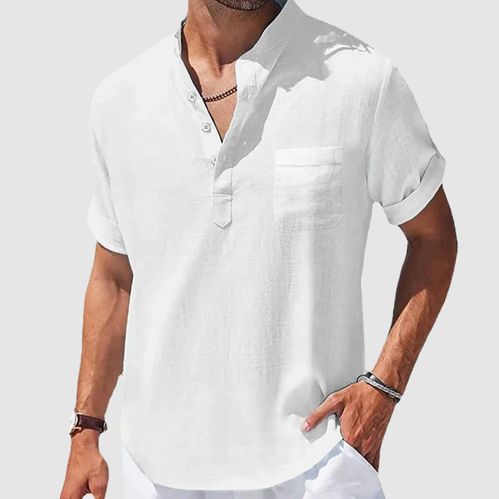 Casual men's Henley top for everyday wear. Classic design, comfortable lightweight fabric. Great for any occasion.