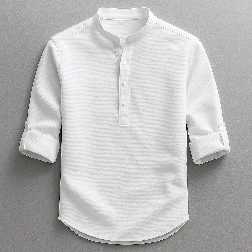 Versatile men's henley, long-sleeve top. Effortless style & all-day comfort for everyday fashion.
