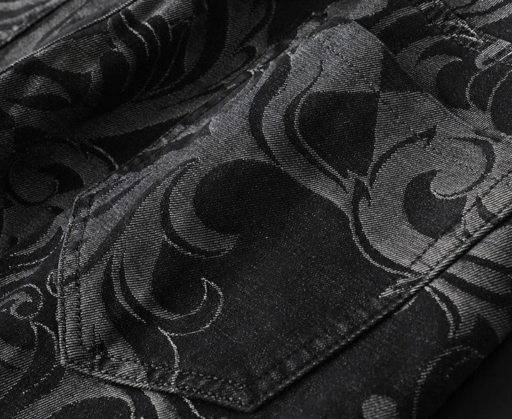 Men's stretch black denim jeans, ideal for a refined casual look with all-day comfort.