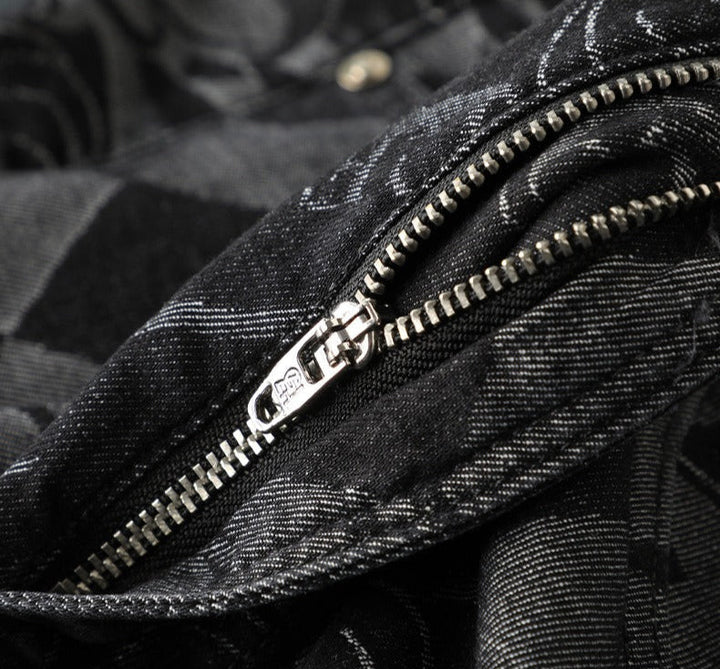 Close-up of flexible men's stretch denim fabric in indigo, highlighting comfort.