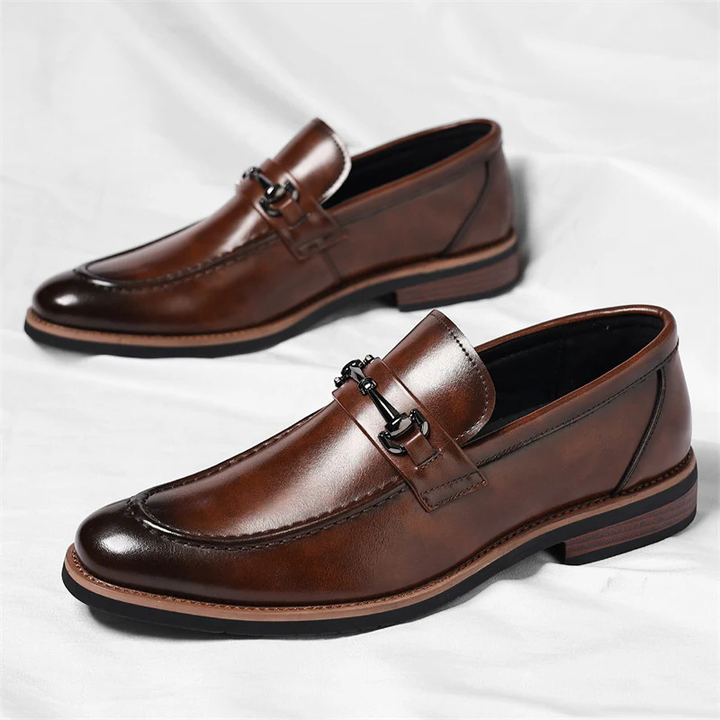 Comfortable men's Italian leather loafers. Classic slip-on casual & dress shoes for everyday sophisticated fashion.