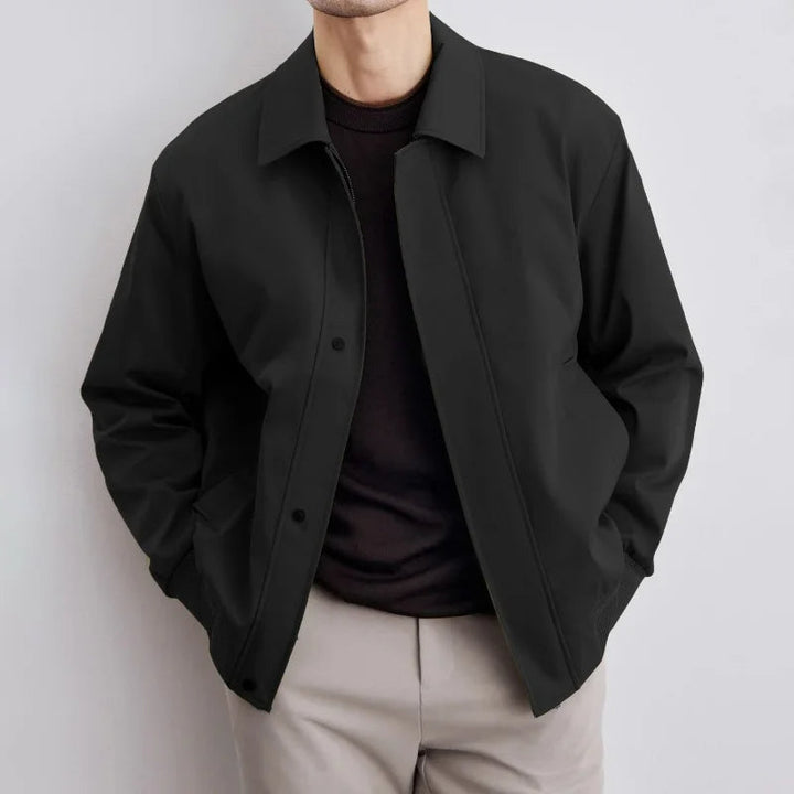 Versatile men's Harrington jacket in khaki, a classic outerwear choice for casual style & all-day comfort.