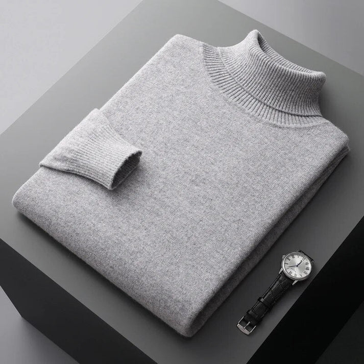 Stylish men's turtleneck sweater. Essential knitwear for versatile fall style, casual to business casual looks.