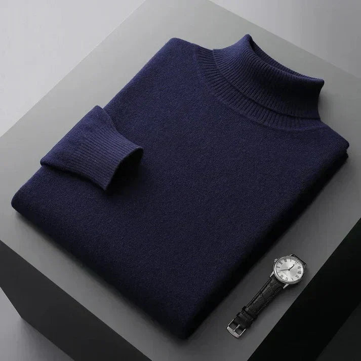 Men's versatile knit turtleneck sweater. Elevate your fall/winter fashion with this modern smart casual knitwear.