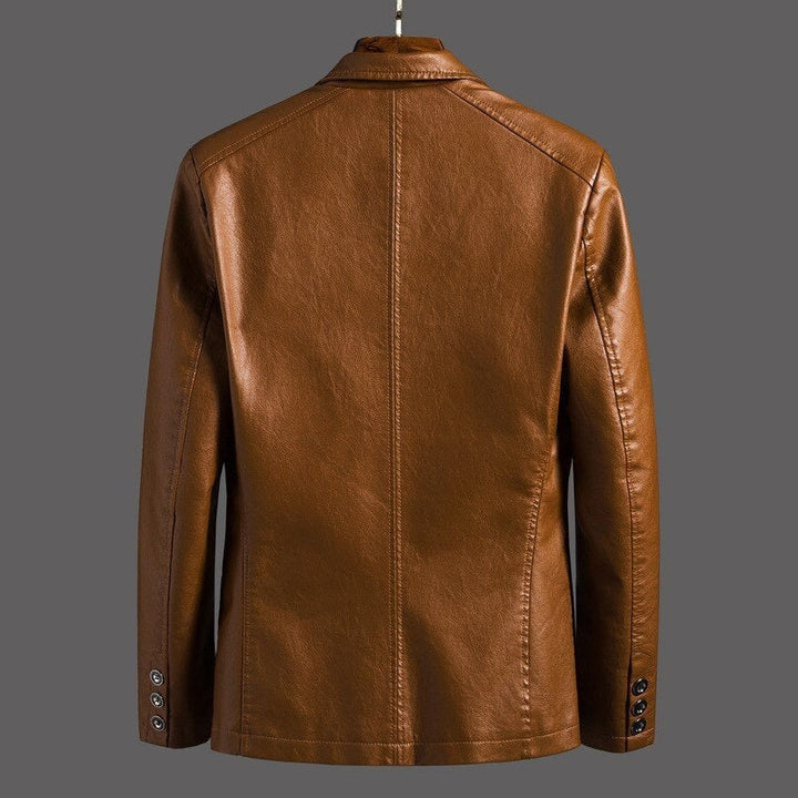 Stylish black men's classic bomber jacket, a timeless leather outerwear piece for versatile everyday fashion.