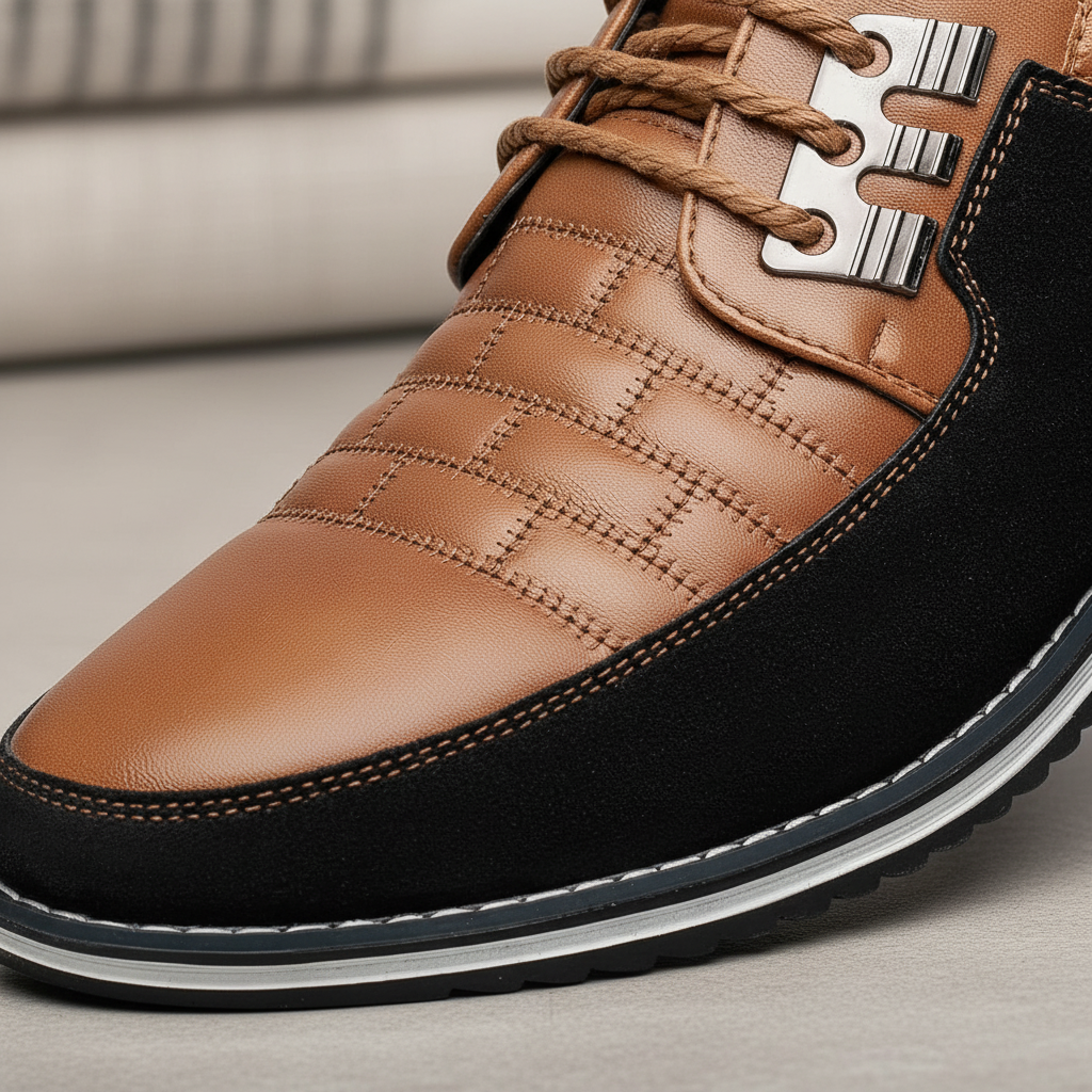 Casual yet sophisticated men's leather lace-up low shoes in a versatile design