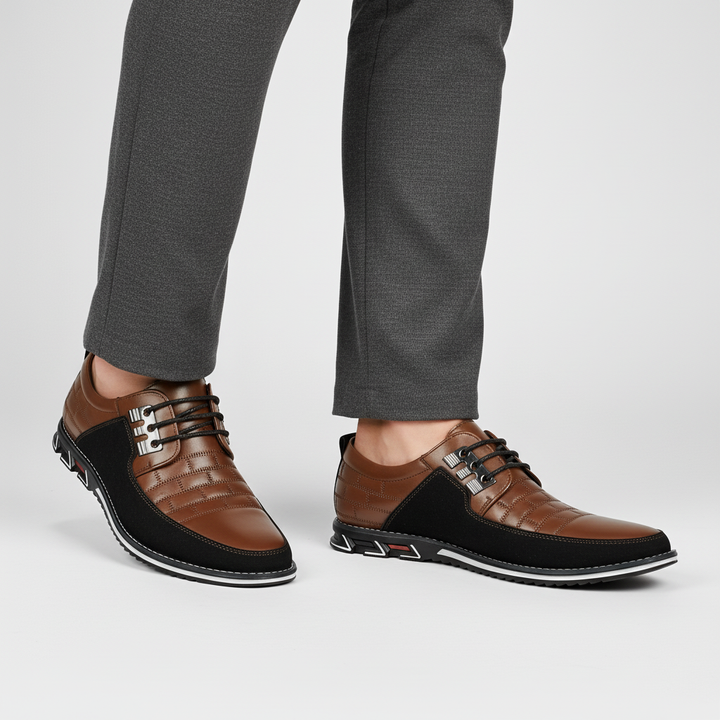Black men's leather lace-up formal shoes, essential mens footwear for a polished look