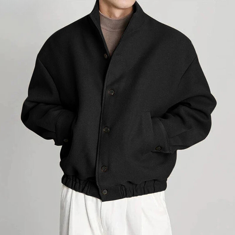 Khaki men's classic lightweight jacket, ideal for casual & versatile style.