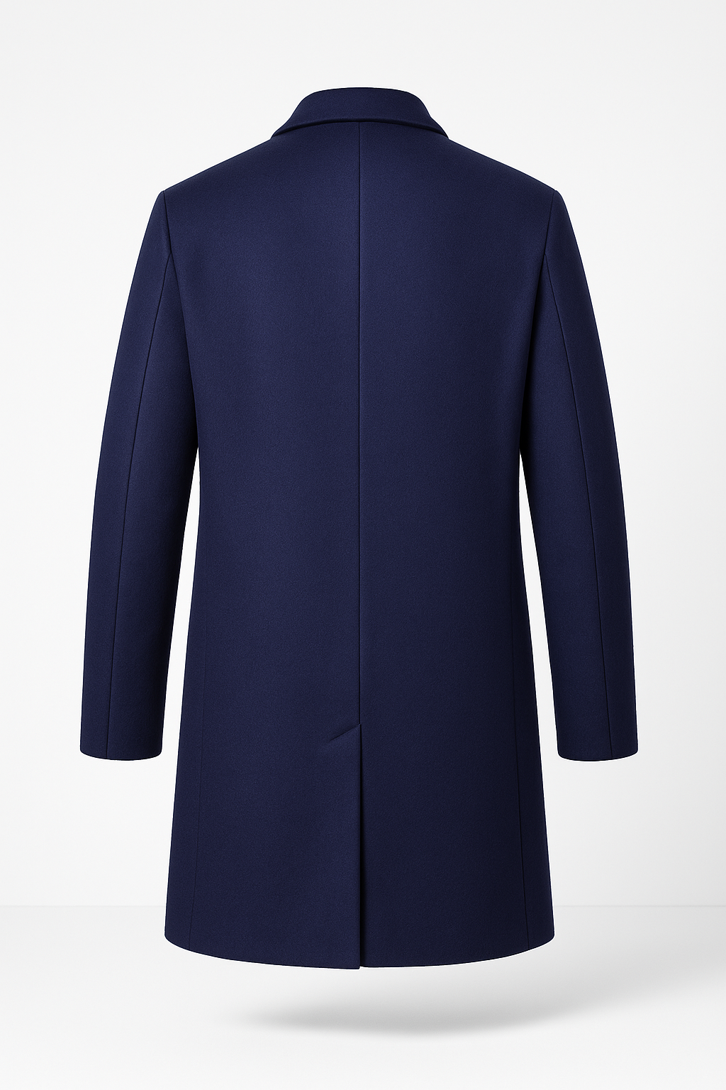 Elegant men's classic long trench coat, a stylish layering piece for sophisticated winter fashion.
