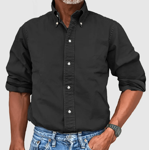 Comfortable men's long sleeve shirt, perfect for everyday wear & adaptable fashion. Soft fabric.