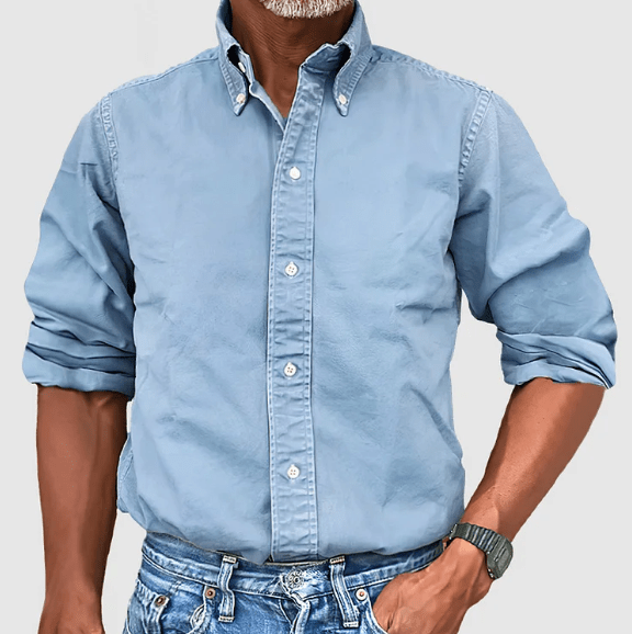 Classic men's long sleeve shirt, a timeless essential for men's fashion. Button-down, everyday comfort.