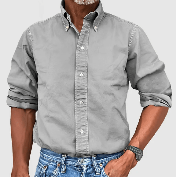 Men's classic long sleeve shirt. Everyday comfort with versatile style. A timeless men's fashion essential.