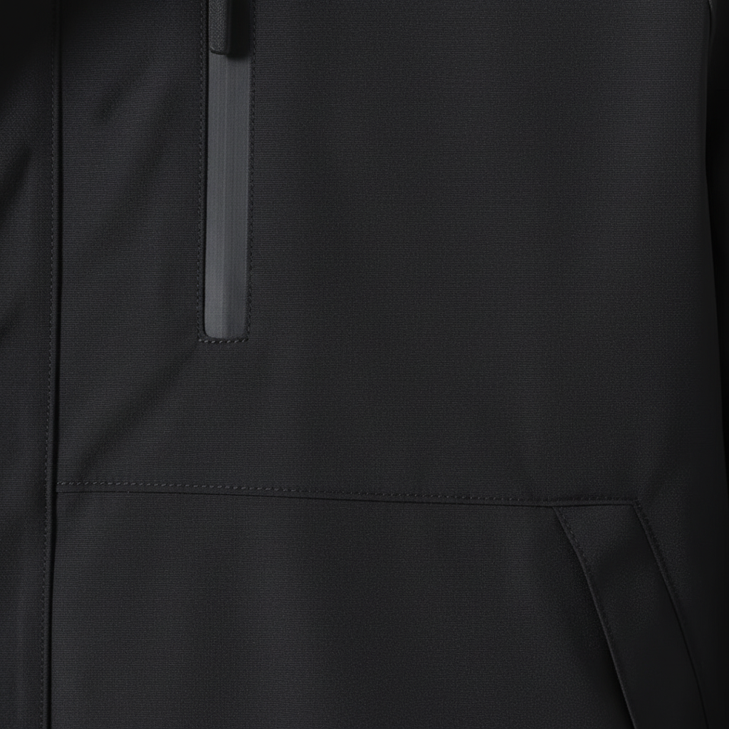 Black men's loose fit windbreaker jacket, Lennard, ideal as a fall jacket for weather protection