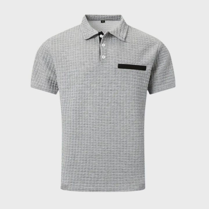 Men's comfortable short sleeve polo shirt, essential for summer.
