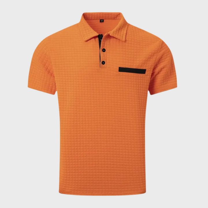 Men's short sleeve polo, versatile and perfect for a refined look.