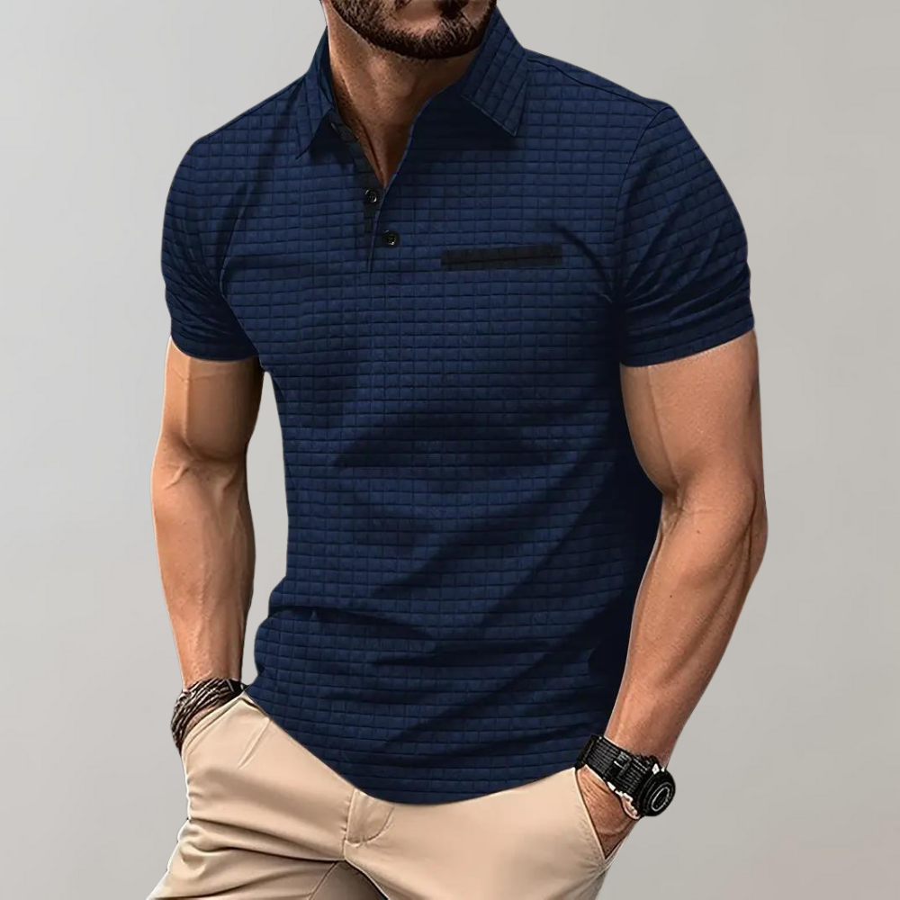 Comfortable men's polo shirt for everyday wear, short sleeve design.