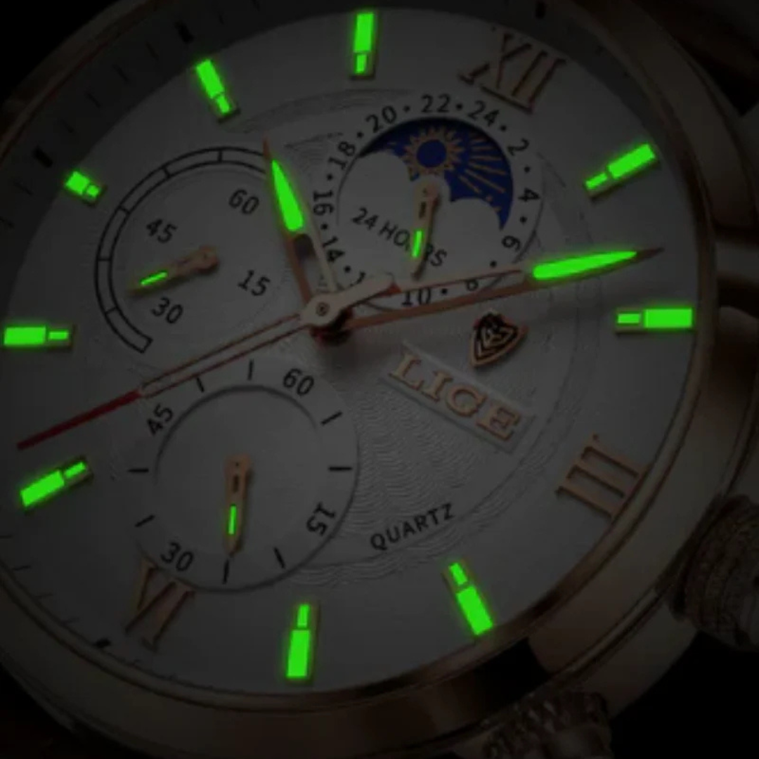 Davion men's timepiece: a sophisticated quartz watch with durable leather strap