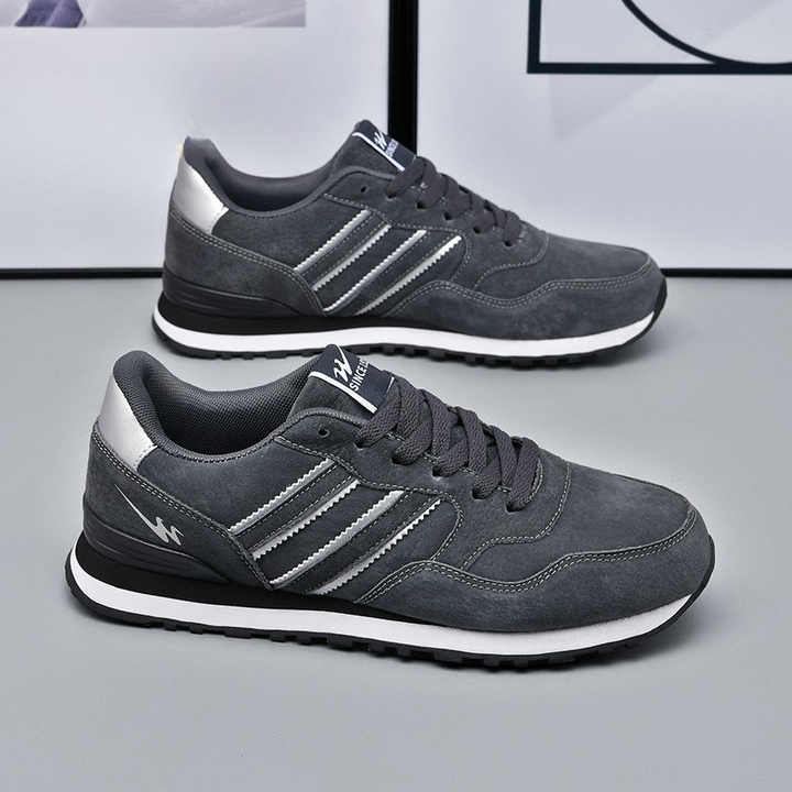 Men's Classic Retro Athletic Sneakers, offering comfortable cushioned support & vintage style for daily wear.