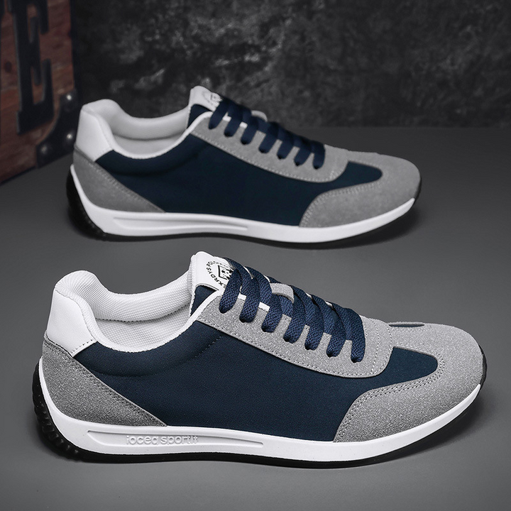 Pair of men's classic retro comfort sneakers, ready for stylish daily wear & versatile casual use.