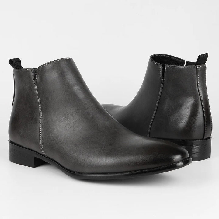 Classic men's retro ankle boots with convenient side zip. Stylish and durable for walking or formal events.