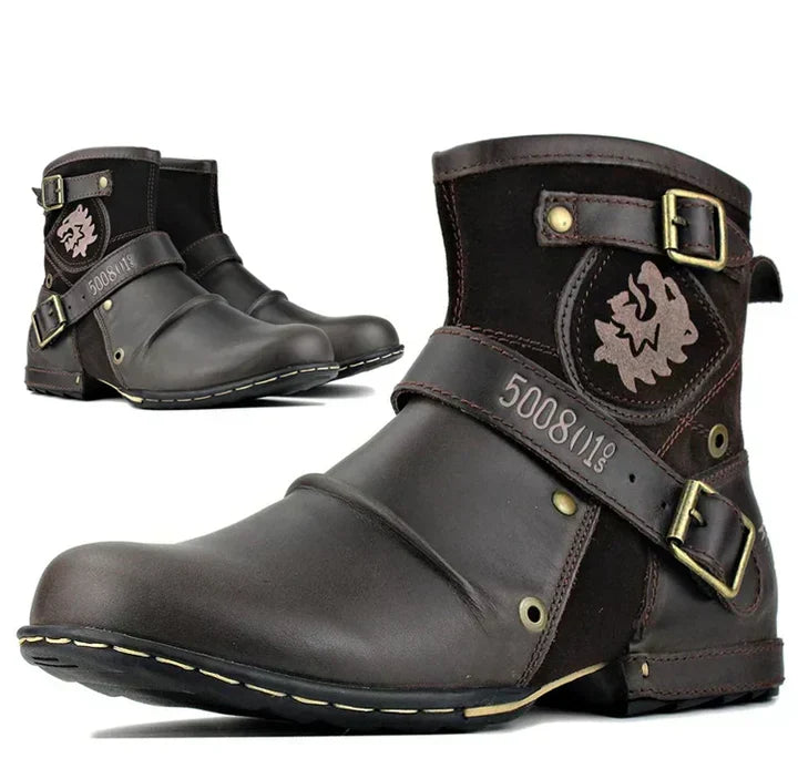 Stylish men's classic retro boots. Elegant and versatile footwear designed for modern men's everyday fashion.