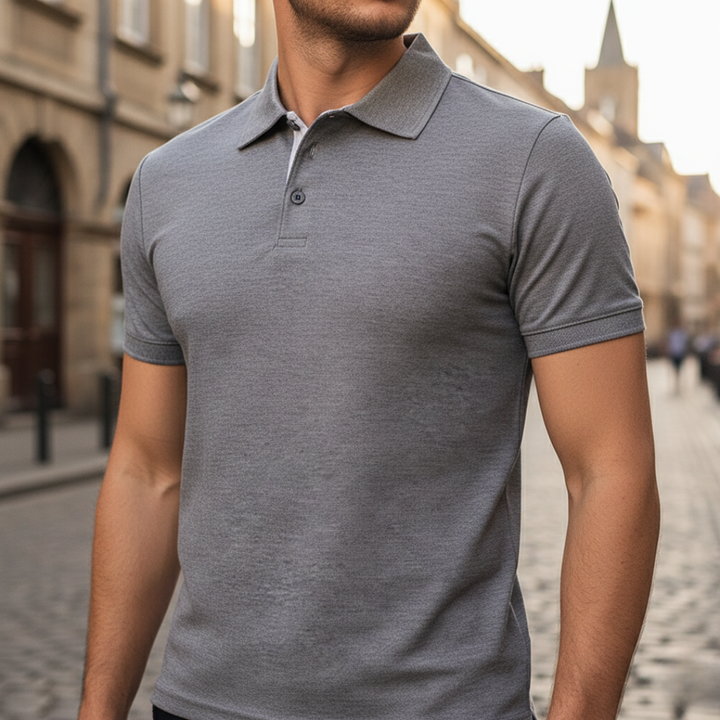 Men's classic short sleeve polo shirt, perfect for everyday comfort & casual style.