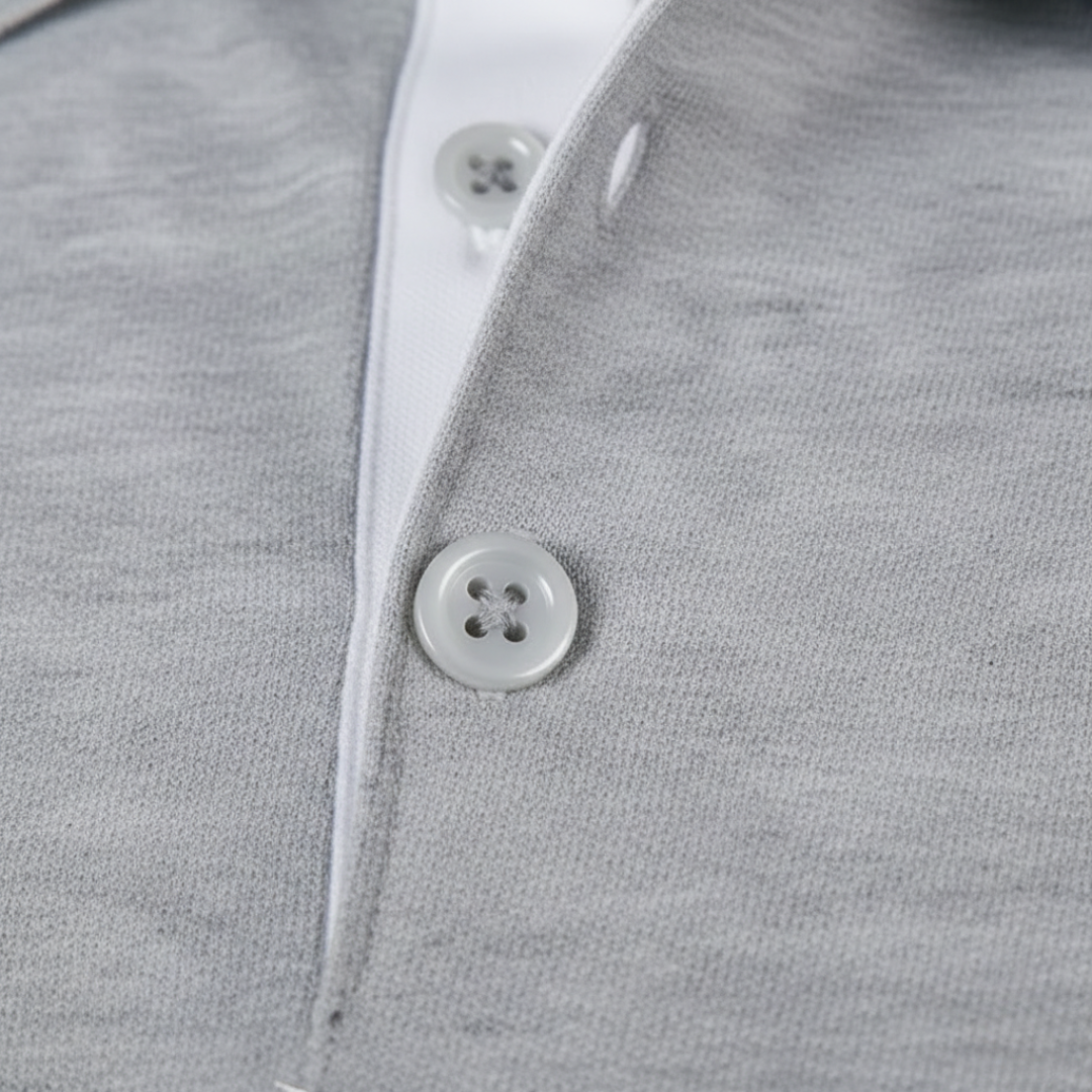 Classic men's polo shirt with short sleeves, offering comfort for versatile everyday wear.