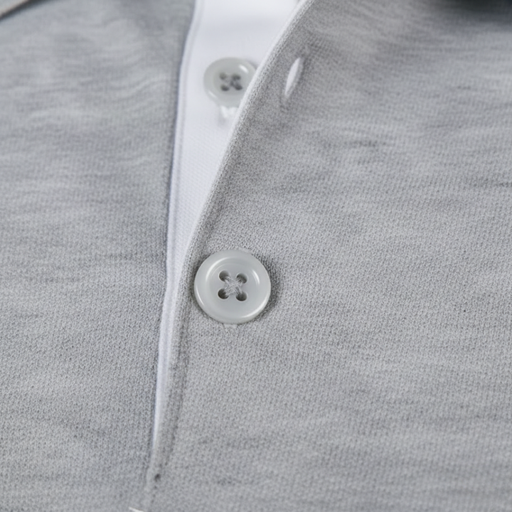 Classic men's polo shirt with short sleeves, offering comfort for versatile everyday wear.